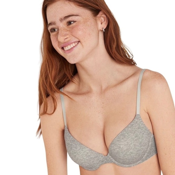 Pink Victoria’s Secret Wear Everywhere Push Up Gray Padded Bra 34C - Picture 13 of 13